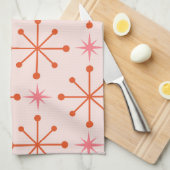 Muster der rosafarbenen atomaren Sternexplosionen  Geschirrtuch (Viertel Falte)