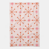 Muster der rosafarbenen atomaren Sternexplosionen  Geschirrtuch (Vertikal)