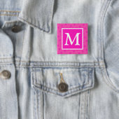 Muster der rosafarbenen Monogramm-Kreise Button (Beispiel)