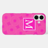 Muster der rosafarbenen Monogramm-Kreise Case-Mate iPhone Hülle (Rückseite (Horizontal))