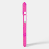 Muster der rosafarbenen Monogramm-Kreise Case-Mate iPhone Hülle (Rückseite / Links)