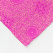 Muster der rosafarbenen Monogramm-Kreise Fleecedecke (Ecke)