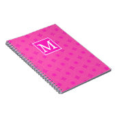 Muster der rosafarbenen Monogramm-Kreise Notizblock (Rechte Seite)