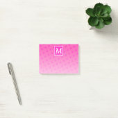 Muster der rosafarbenen Monogramm-Kreise Post-it Klebezettel (Büro)