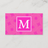 Muster der rosafarbenen Monogramm-Kreise Visitenkarte (Vorderseite)