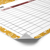 Muster der Rose Auf Klassenplakaten "din A5" Poster (Ecke)