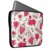Muster der Rose für Vogelkäfige Laptopschutzhülle (Vorne Rechts)