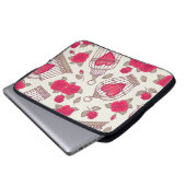 Muster der Rose für Vogelkäfige Laptopschutzhülle (Vorne Knopf)