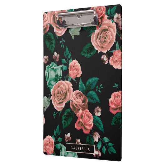 Muster der Rose Klemmbrett (Links)