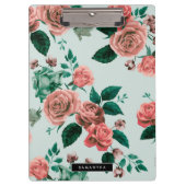 Muster der Rose Klemmbrett (Vorderseite)