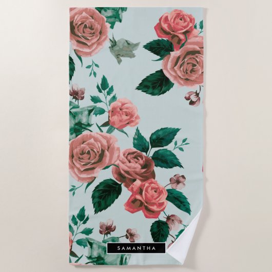 Muster der Rose Strandtuch (Vorderseite)