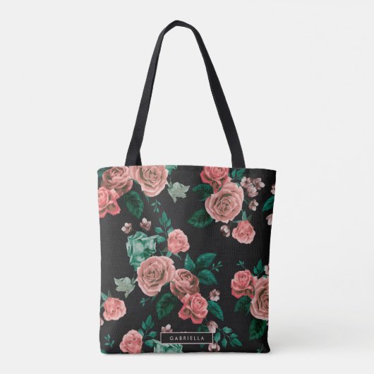 Muster der Rose Tasche (Rückseite)