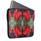 Muster der roten Blume Laptopschutzhülle (Vorne Rechts)