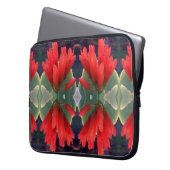 Muster der roten Blume Laptopschutzhülle (Vorderseite Links)