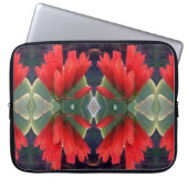 Muster der roten Blume Laptopschutzhülle (Vorderseite)