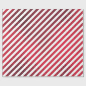 Muster der roten Diagonal-Streifenfolie Geschenkpapier (Flach)