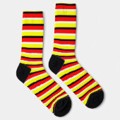 Muster der roten gelben Streifen Socken (Rechts)