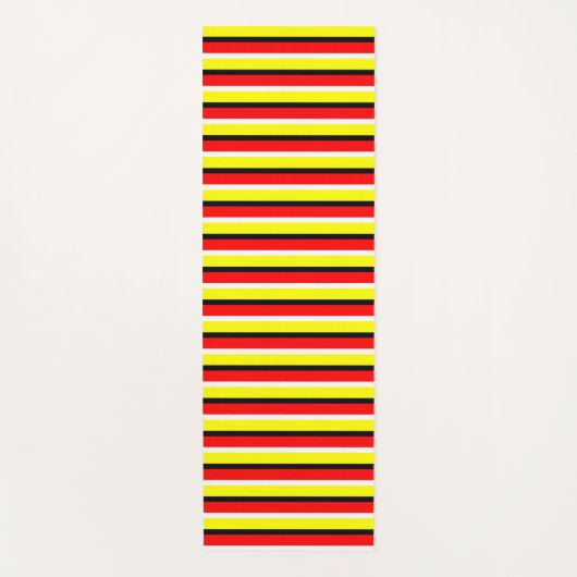 Muster der roten gelben Streifen Yogamatte (Vorderseite)