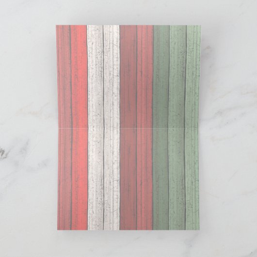 Muster der roten grünen Holzplanen Karte (Innenseite)