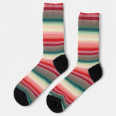 Muster der roten grünen Linie Socken (Linkes Detail)