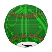 Muster der roten Leiterkarte für Monogramm Baseball (Rückseite)