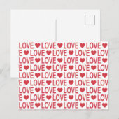 Muster der roten Liebe Postkarte (Vorne/Hinten)