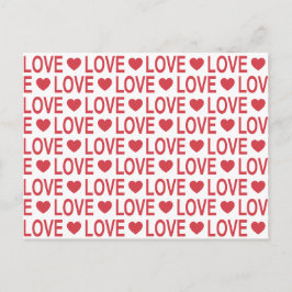 Muster der roten Liebe Postkarte