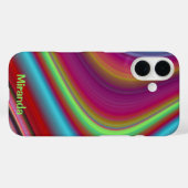 Muster der roten Multicolor-Linie Case-Mate iPhone Hülle (Rückseite (Horizontal))