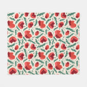 Muster der roten Pappchen Fleecedecke (Vorderseite (Horizontal))