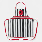 Muster der roten Schwarz-weißen Streifenlinie Mono Schürze (Vorderseite)