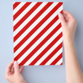 Muster der roten und weißen Diagonalstreifen Flyer (Hand)