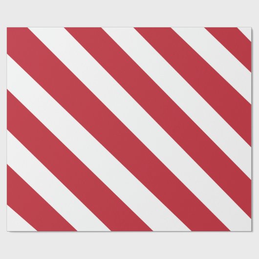Muster der roten weißen Diagonalstreifen Geschenkpapier (Flach)