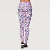 Muster der roten weißen und blauen Tile Leggings (Rückseite)