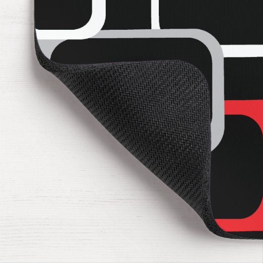 Muster der roten, weißen und grauen, schwarzen Ret Mousepad (Ecke)