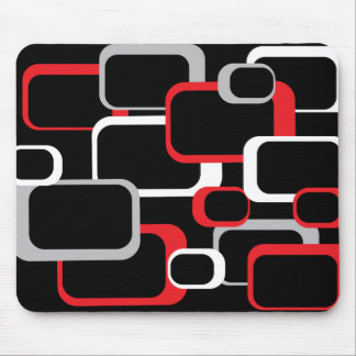 Muster der roten, weißen und grauen, schwarzen Ret Mousepad