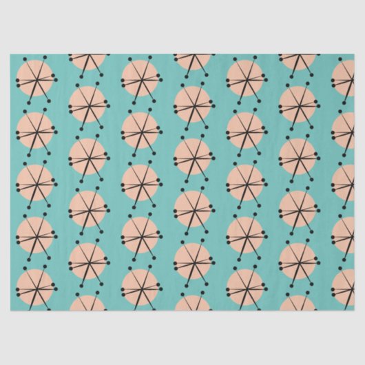 Muster der rückseitigen Atomenstars Seidenpapier (Vorderseite)