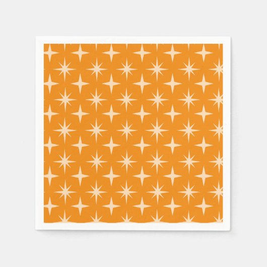 Muster der rückseitigen Atomstäbe auf Orange Serviette (Vorderseite)