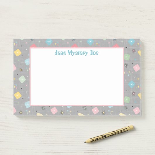 Muster der rückwärts gerichteten Atomsprengköpfe Post-it Klebezettel (Auf Schreibtisch)