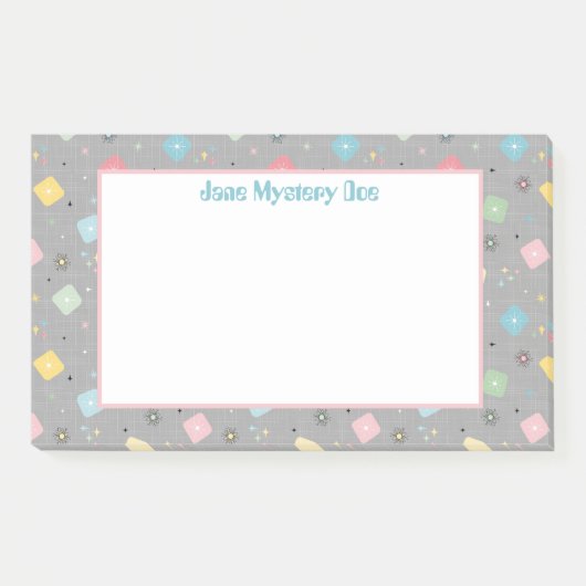 Muster der rückwärts gerichteten Atomsprengköpfe Post-it Klebezettel (Vorderseite)