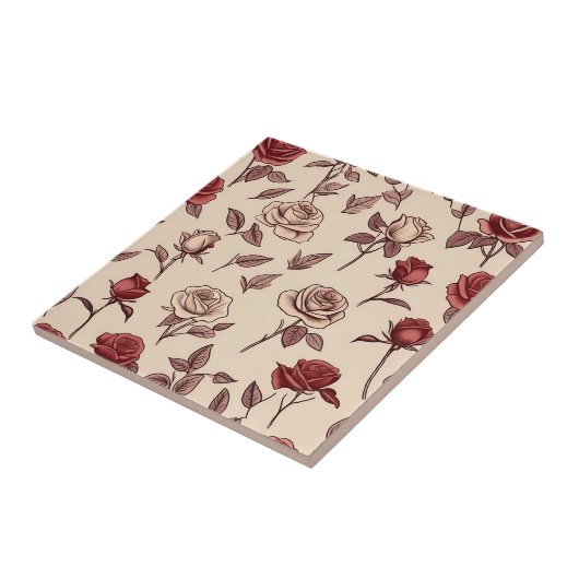 Muster der rustikalen Rose Fliese (Seite)