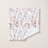 Muster der rustikalen Wildblume Badhandtuch Set (Waschlappen)