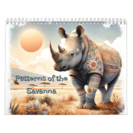Muster der Savanna Grasslands Kalender