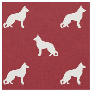 Muster der Schäferhund-HundeSilhouette-GSD Stoff