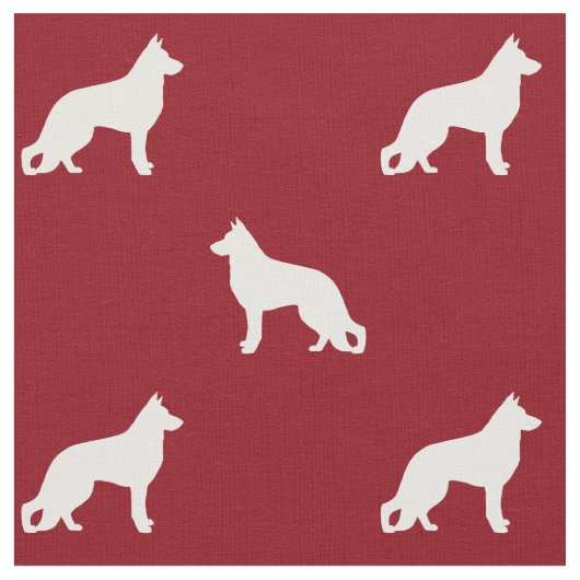 Muster der Schäferhund-HundeSilhouette-GSD Stoff (Nahaufnahme)