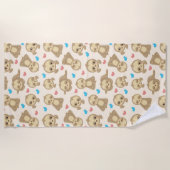 Muster der Schluchten, Niedliche Schluchten, Herze Strandtuch (Vorderseite)