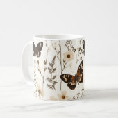 Muster der Schmetterlinge und Blume Kaffeetasse (Vorderseite Links)