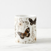 Muster der Schmetterlinge und Blume Kaffeetasse (Mittel)