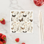 Muster der Schmetterlinge und Blume Serviette (Beispiel)