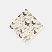 Muster der Schmetterlinge und Blume Serviette (Ecke)