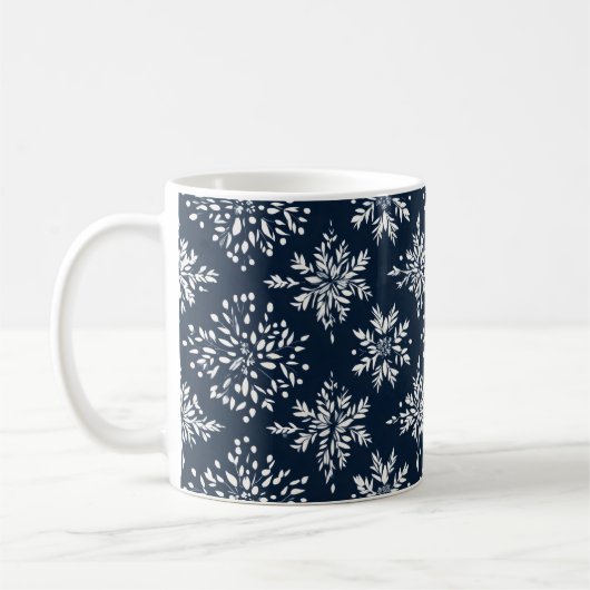 Muster der Schneeflocken Kaffeetasse (Links)